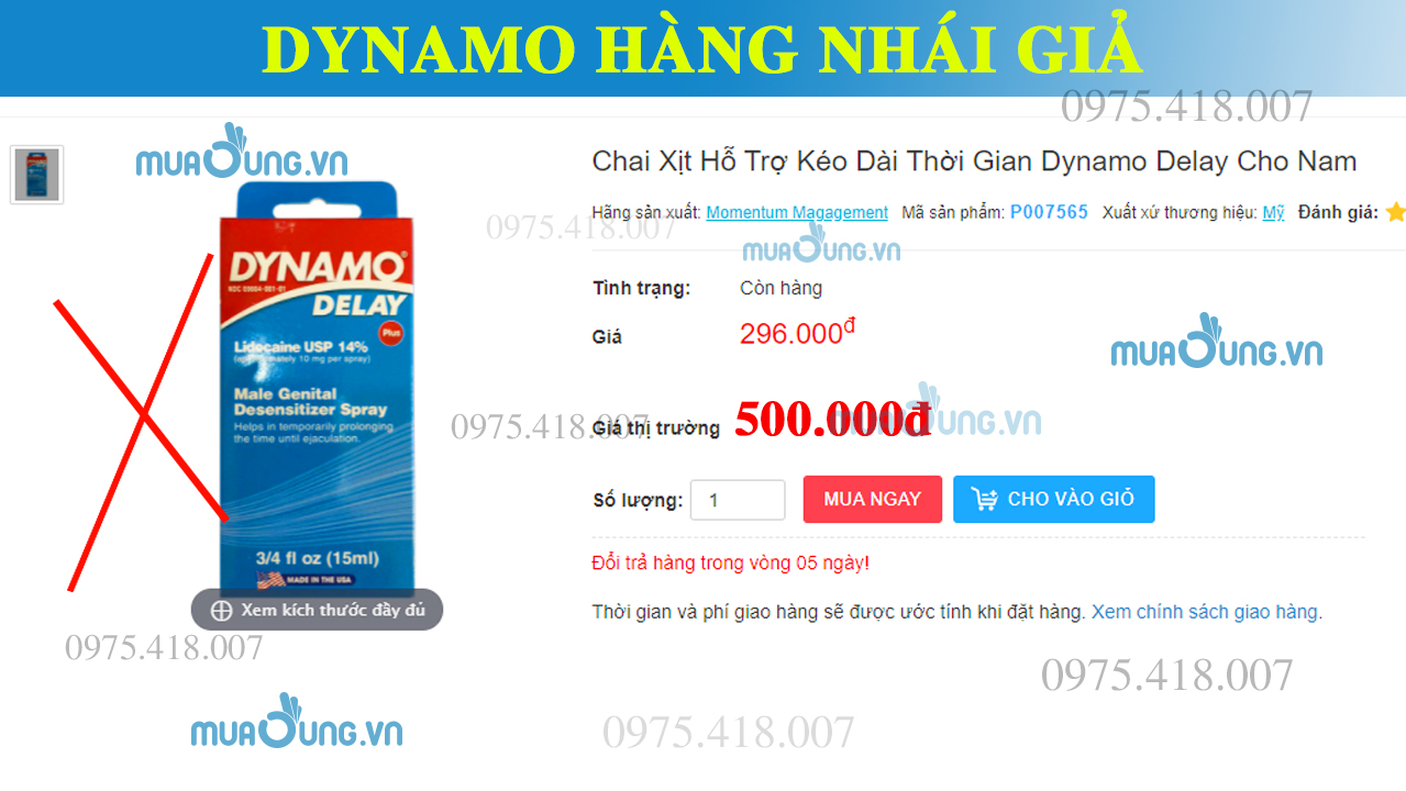 dynamo delay nhái giả