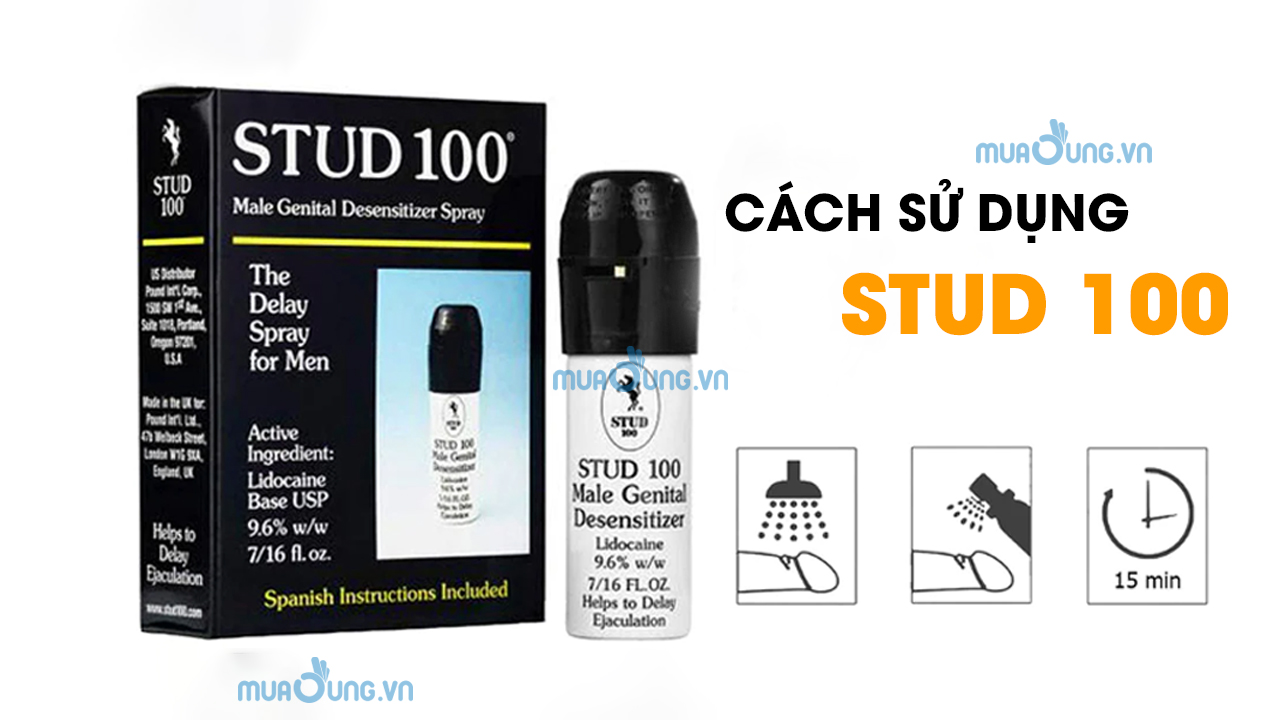cách sử dụng chai xịt kéo dài thời gian quan hệ stud 100