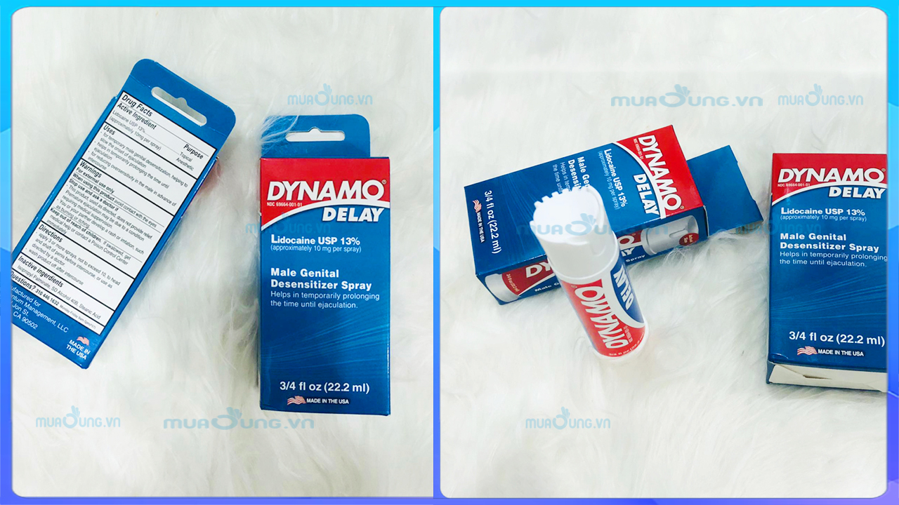 Xịt Hỗ Trợ Chống Xuất Tinh Sớm Dynamo Delay 22.2ml Mỹ