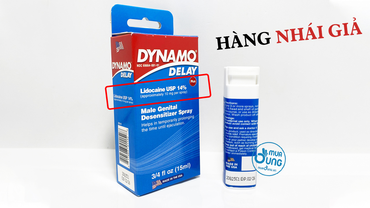 chai xịt dynamo delay nhái