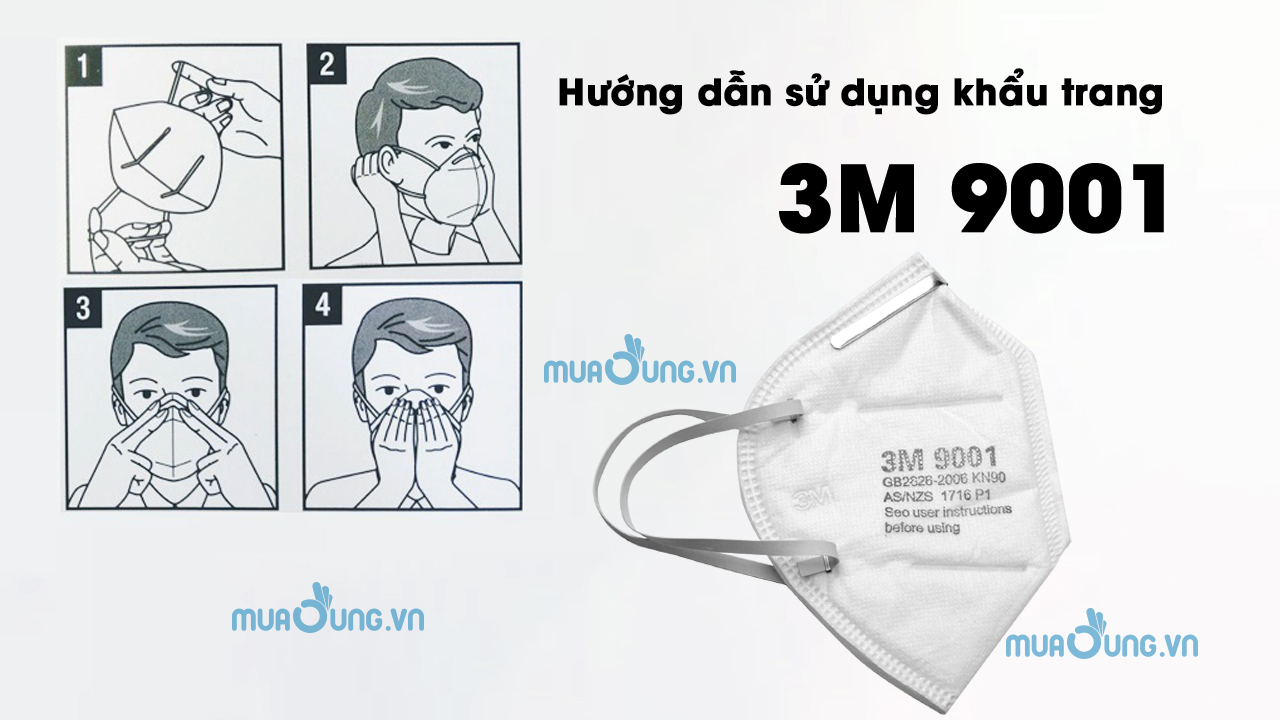 Hướng dẫn sử dụng khẩu trang 3M 9001