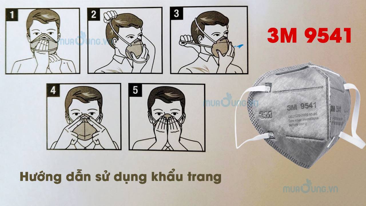 Hướng dẫn sử dụng khẩu trang 3M 9541