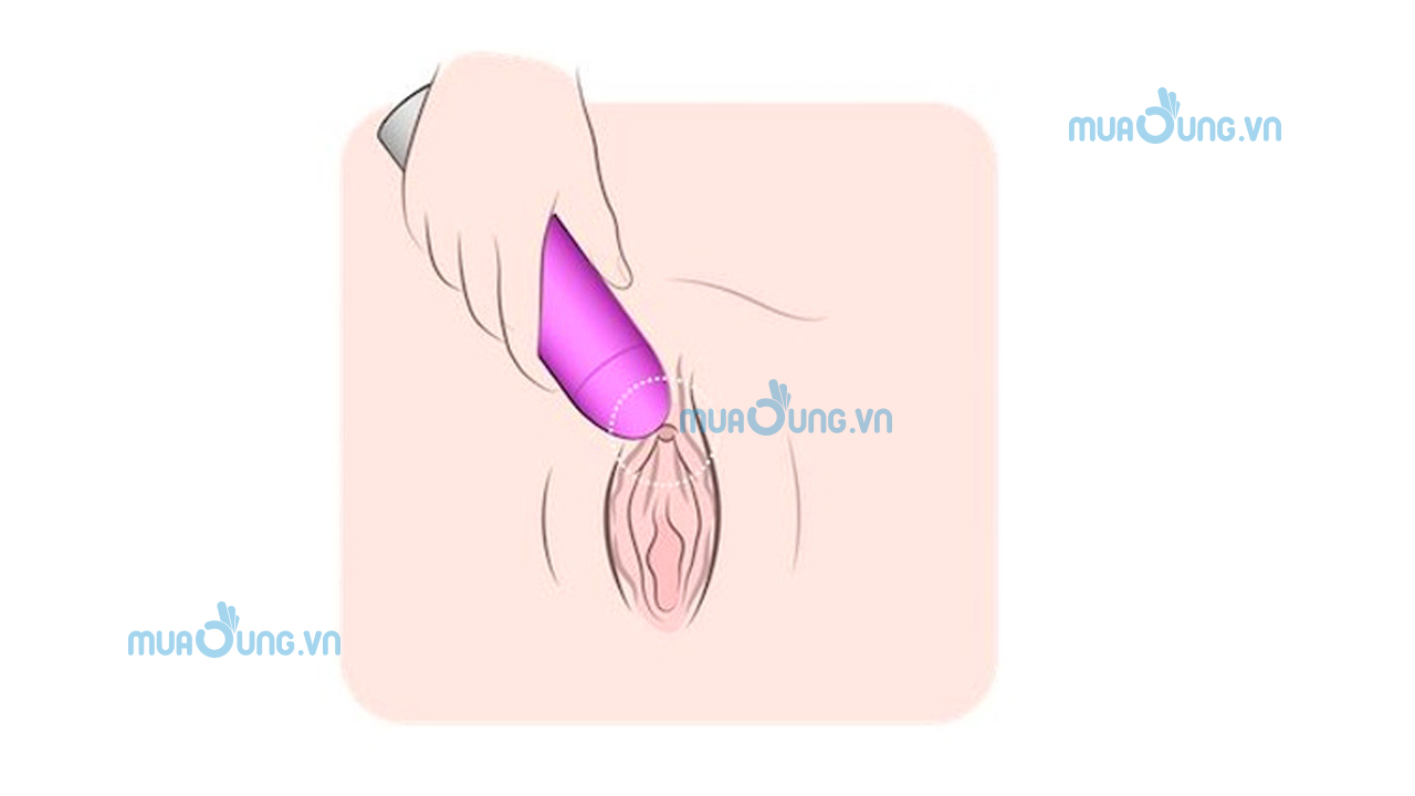 Kích thích hạt le bằng máy rung.