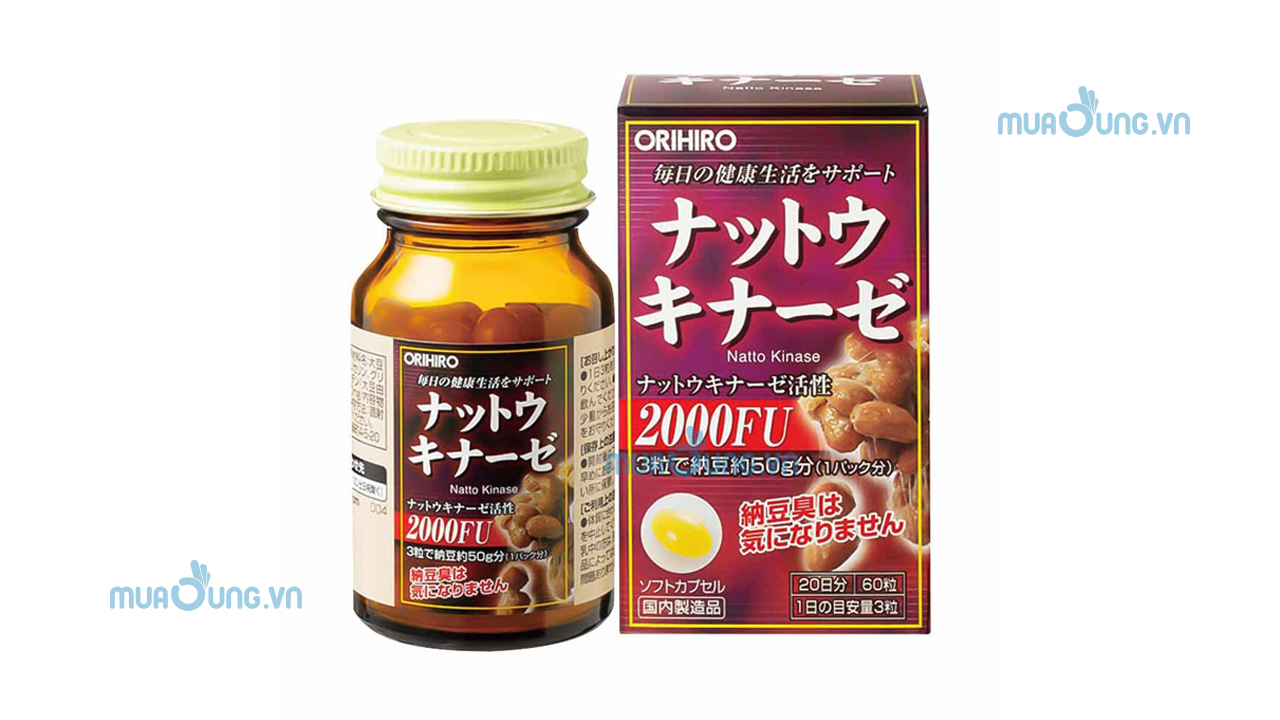VIÊN UỐNG NGỪA ĐỘT QUỴ NATTOKINASE 2000FU ORIHIRO NHẬT