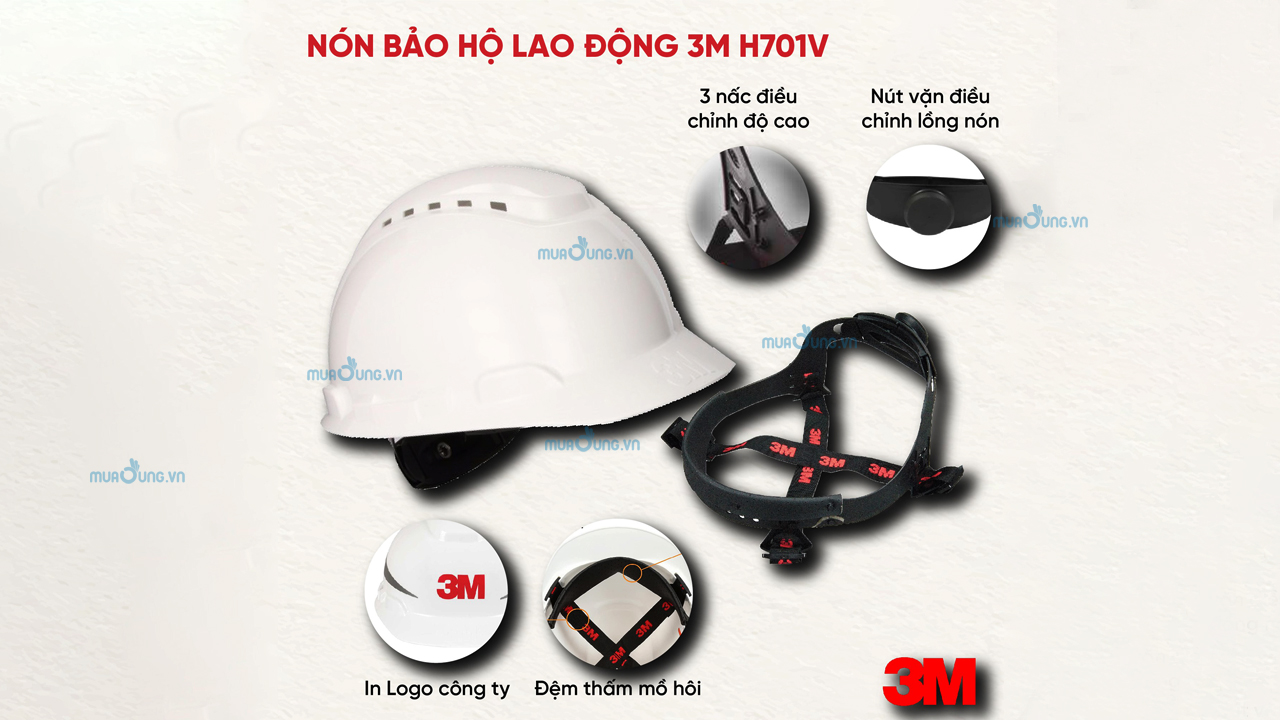 mũ bảo hộ 3M 701V 