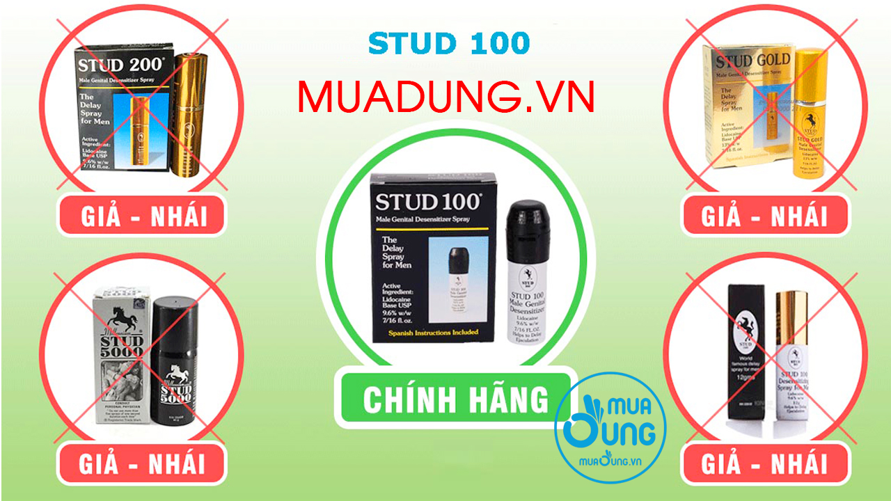 PHÂN BIỆT CHAI XỊT STUD 100 CHÍNH HÃNG