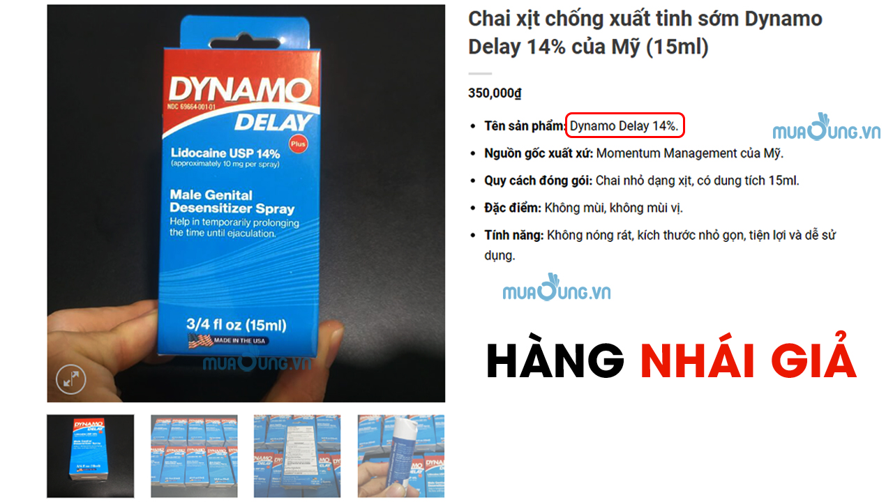 dynamo delay nhái giả