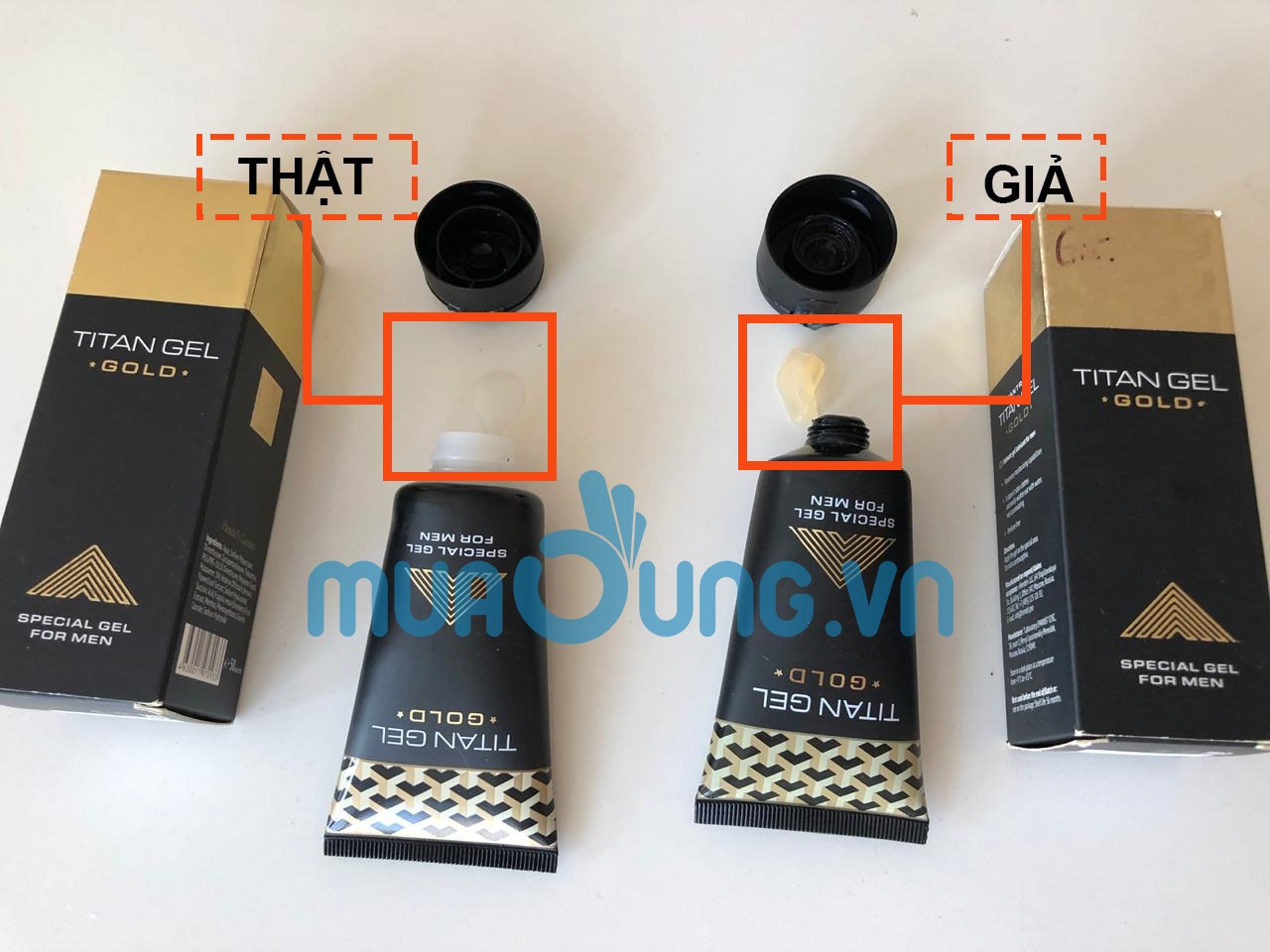 Phân biệt thật giả gel titan gold
