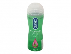 Gel bôi trơn Durex Play Massage 2 in 1 Aloe Vera Soothing Lube dịu da hương thơm lô hội chai 200ml