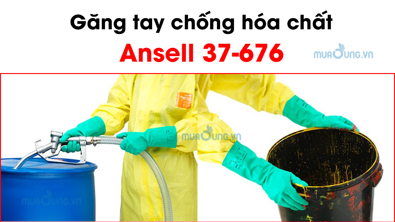Găng tay chống hóa chất Ansell 37-676 chính hãng