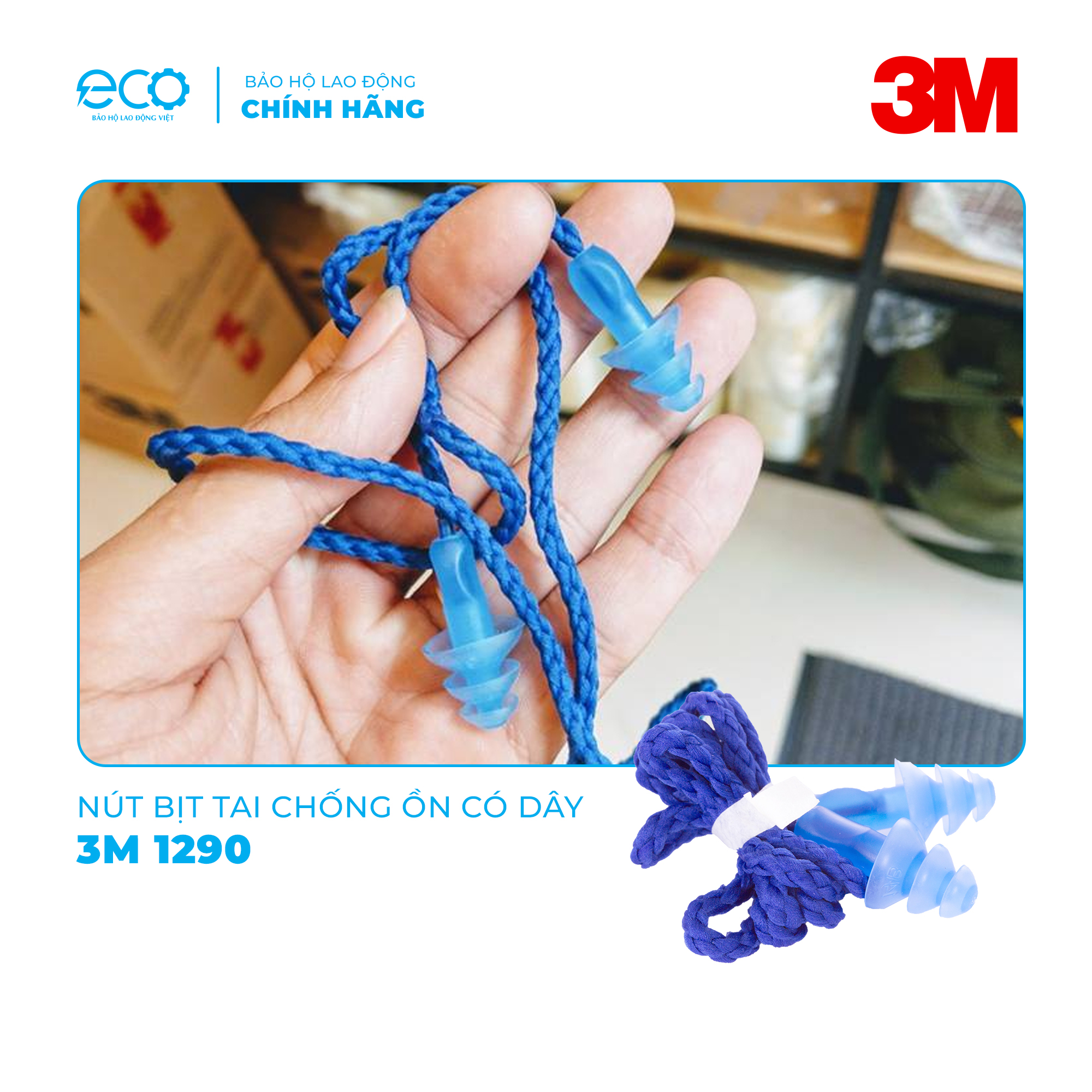 Nút bịt tai chống ồn 3M 1290 có dây chính hãng