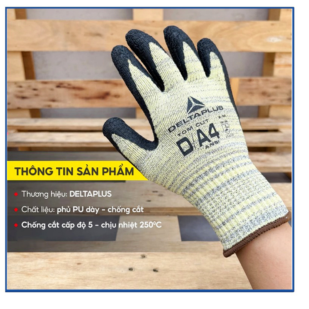 Găng tay Deltaplus VENICUT52 (VENICUTD02) chống cắt chịu được nhiệt độ cao nhập khẩu chính hãng (Pháp)