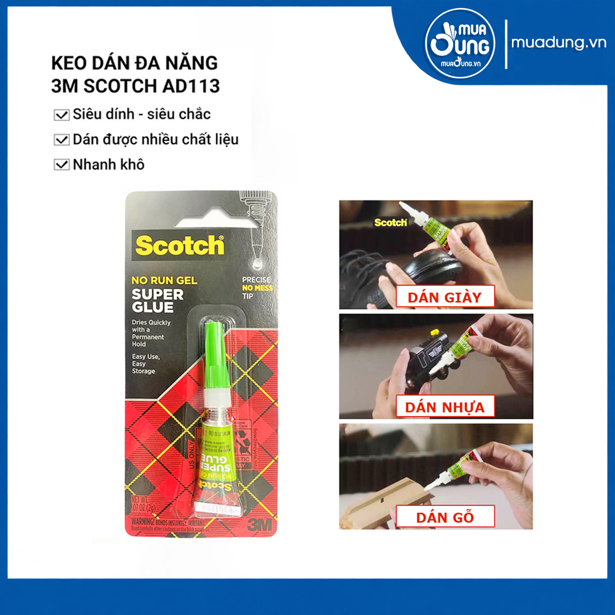 THÔNG TIN CHI TIẾT KEO DÁN 3M SUPER GLUE AD113