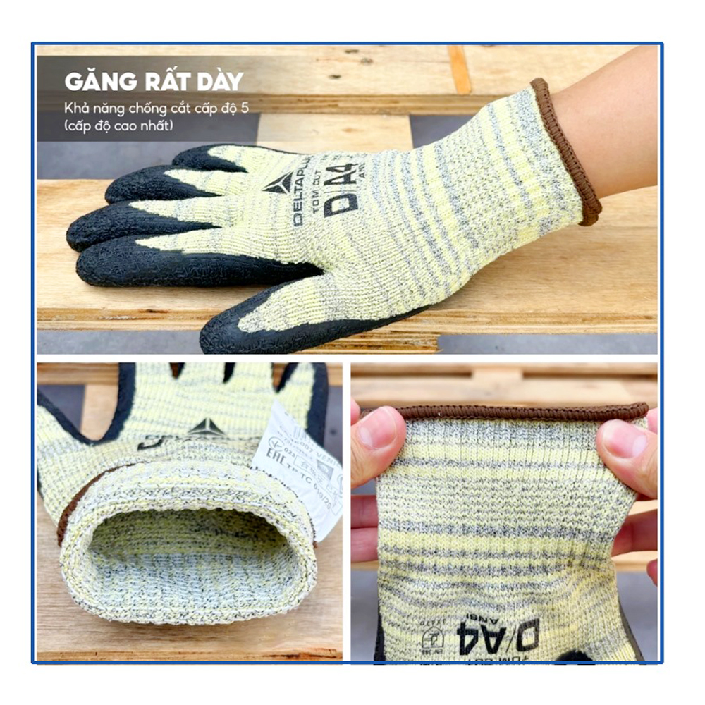 Găng tay Deltaplus VENICUT52 (VENICUTD02) chống cắt chịu được nhiệt độ cao nhập khẩu chính hãng (Pháp)