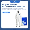Bộ quần áo chống hóa chất, phun thuốc trừ sâu, chống dịch Dupont Tyvek 400 màu trắng