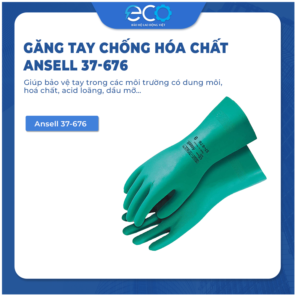 Găng tay chống hóa chất Ansell 37-676 chính hãng