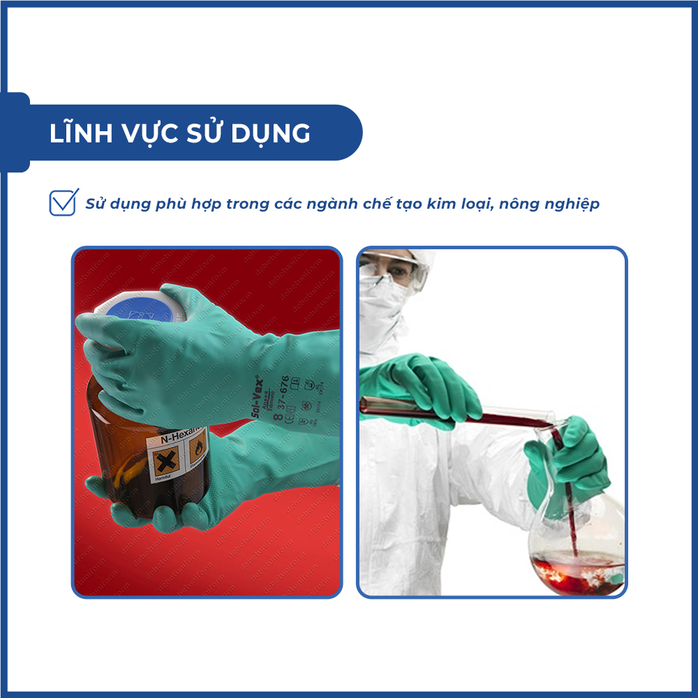 Găng tay chống hóa chất Ansell 37-676 chính hãng