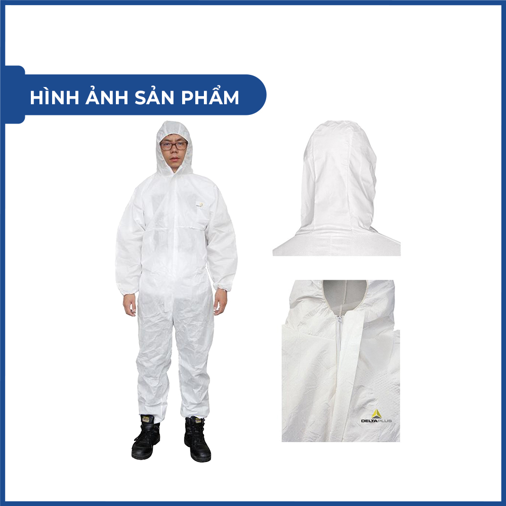 Bộ Quần Áo Bảo Hộ Deltaplus DT117 – Chống Hóa Chất, Nhiễm Xạ, Chống Tĩnh Điện, Dùng Trong Công Nghiệp – Đồ Bảo Hộ Toàn Thân
