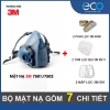 B&ocirc;̣ mặt nạ 3M 7501, 7502 kết hợp phin lọc 3M 6006, tấm lọc bụi 5N11 c&ugrave;ng nắp giữ 501 lọc hơi hữu cơ, kh&iacute; axit, amoniac, d&ugrave;ng phun sơn, h&oacute;a chất