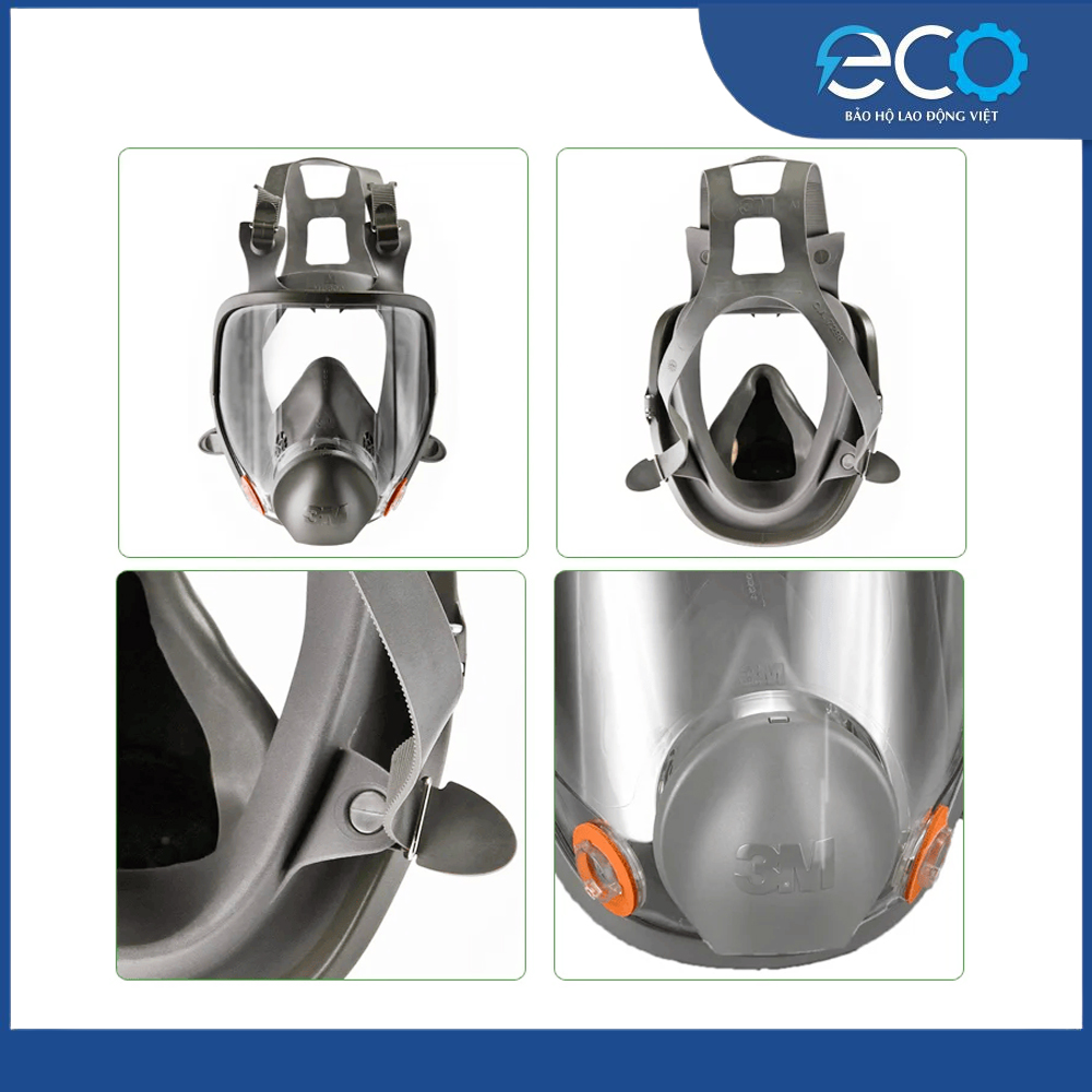 Mặt Nạ phòng độc 3M 6800 Kèm Phin 6001 + 5N11 + 501 – Bộ 7 Món Chính Hãng, Dùng Phun Sơn, Hơi Hóa Chất