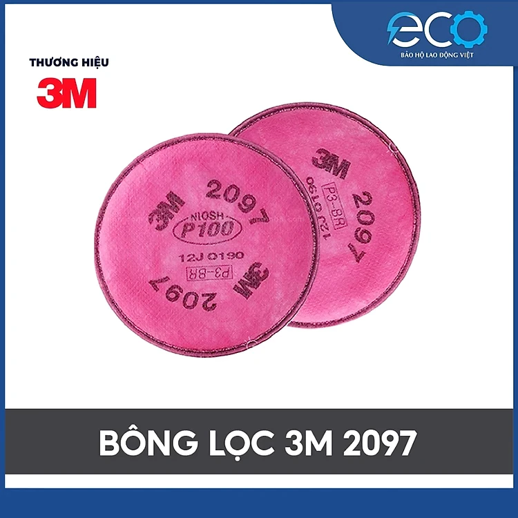 Phin lọc 3M 2097 chống độc, chống giọt bắn, lọc bụi mịn pm2.5, khói hàn, 3M chính hãng 1 cặp ( 2 chiếc)