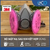Combo mặt nạ phòng độc 3M 6100/6200/6300 kèm bông lọc 3M 2097 chuyên chuyên lọc khói hàn, lọc bụi mịn pm2.5, chống hơi sơn, vi khuẩn